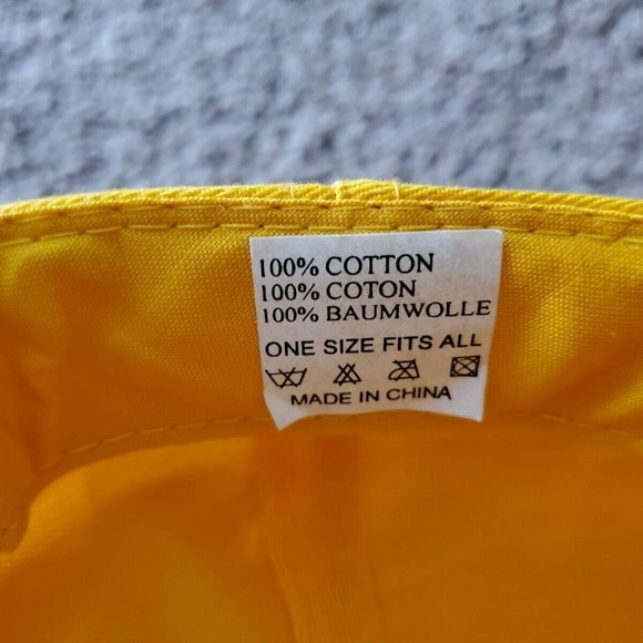Roma Italia Hat Baseball Cap Yellow Adjustable Italy - Picture 3 of 8